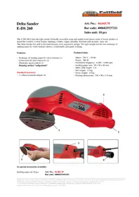 Notice Ergotools Pattfield E-DS 260 Ponceuse