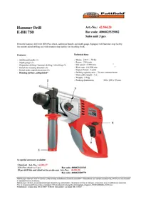 Notice Ergotools Pattfield E-BH 750 Marteau