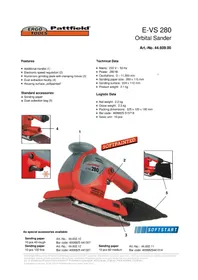 Notice Ergotools Pattfield E-VS 280 Ponceuse
