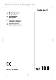 Notice Topcraft TCD 180 Ponceuse