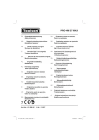 Notice Toolson PRO-HM 27 MAX Marteau