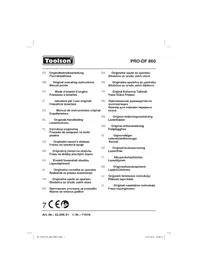 Notice Toolson PRO-DF 860 Rabot