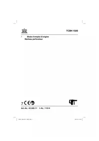 Notice Topcraft TCBH 1500 Marteau