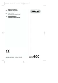 Notice Proviel HEH 600 Rabot