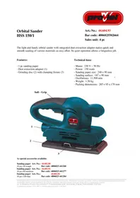 Notice Proviel HSS 150/1 Ponceuse