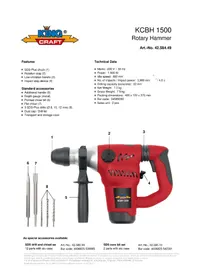Notice King Craft KCBH 1500 Marteau