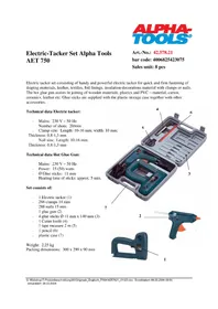 Notice Alpha Tools ET 750 Agrafeuse