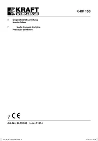 Notice Kraft K-KF 150 Fraiseuse