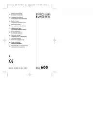 Notice Prowork PEH 600 Rabot