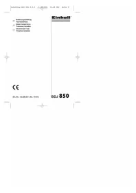 Notice Prowork BDJ 850 Rabot