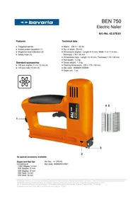 Notice Bavaria by Einhell BEN 750 Agrafeuse