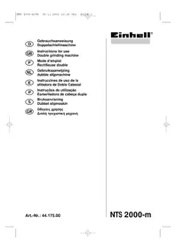 Notice Global NTS 2000-M Ponceuse