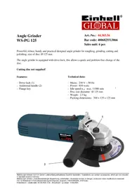 Notice Global WS-PG 125 Broyeur