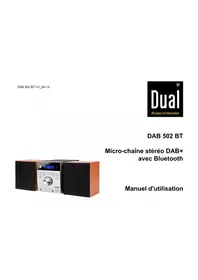 Notice DUAL DAB 502 BT Système hifi