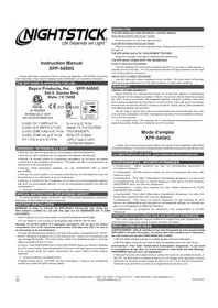 Notice NightStick XPP-5450G Lampe de poche