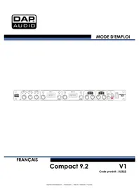 Notice DAP-Audio COMPACT 9.2 Table de mixage