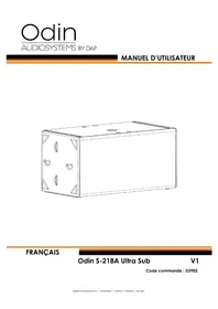 Notice DAP-Audio ODIN S-218A Haut-parleur