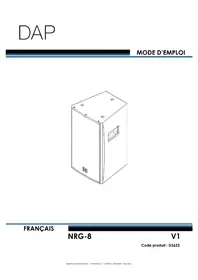 Notice DAP-Audio NRG-8 Haut-parleur