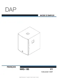Notice DAP-Audio NRG-18S Haut-parleur