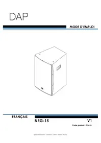 Notice DAP-Audio NRG-15 Haut-parleur