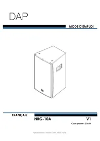 Notice DAP-Audio NRG-10A Haut-parleur
