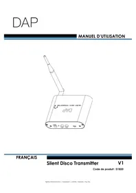 Notice DAP-Audio SILENT DISCO TRANSMITTER Ecouteur