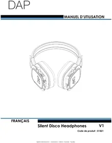 Notice DAP-Audio SILENT DISCO HEADPHONES Ecouteur
