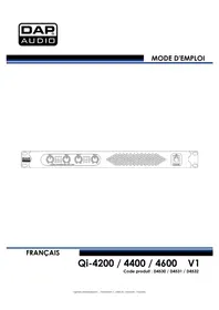 Notice DAP-Audio QI-4600 Recepteur