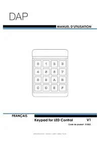 Notice DAP-Audio KEYPAD FOR LED CONTROL Ecouteur