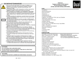 Notice DUAL DCD 101-2 Lecteur/enregistreur de cd