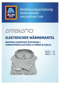 Notice Ambiano GT-HC-01 Couverture/coussin chauffant