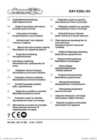 Notice Gardol GAT-E 20 LI KIT Coupe-herbe