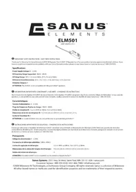Notice SANUS ELM501 Processeur