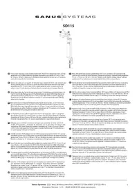 Notice SANUS SD115 Support écran plat