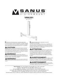 Notice SANUS VMA201 Support des enceintes