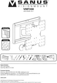 Notice SANUS VMF308 Support mural