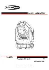 Notice Showtec PHANTOM 250 SPOT Non catégorisé