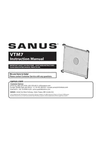 Notice SANUS VTM7 Support écran plat