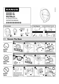 Notice SANUS WSEDM1 Support écran plat