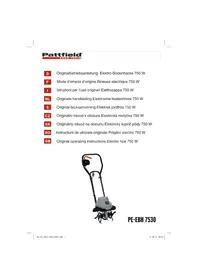 Notice Pattfield PE-EBH 7530 Cultivateur
