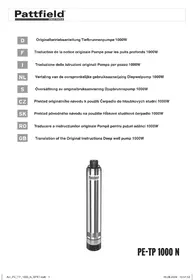 Notice Pattfield PE-TP 1000 N Pompe à eau