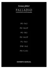 Notice Sonus Faber PALLADIO PL-563 Haut-parleur