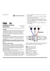 Notice Gossen Metrawatt PMA16 Multimètre