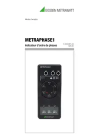 Notice Gossen Metrawatt METRAPHASE 1 équipements de mesure