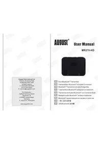 Notice August MR270-HD Recepteur