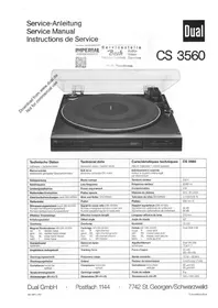 DUAL CS 3560 - Platine vinyle
