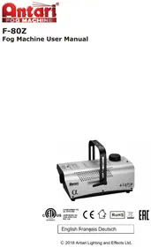 Notice Antari F-80Z Machine à effet