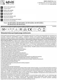 Notice Adviti AD-SW-6250L4 Lampe