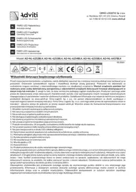 Notice Adviti AD-NL-6252BL4 Lampe