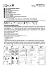 Notice Adviti AD-OD-6060WLX4 Lampe
